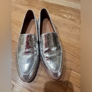 7.5 - Madewell Silver Loafer, $20